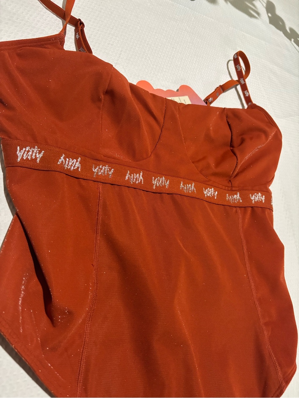 YITTY Rust Orange Shimmer One-Piece - Picture 8 of 16
